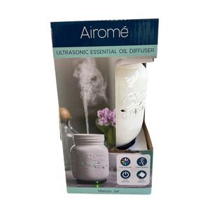 AIROME' ESSENTIAL OIL ULTRASONIC DIFFUSER w/LED - Mason Jar